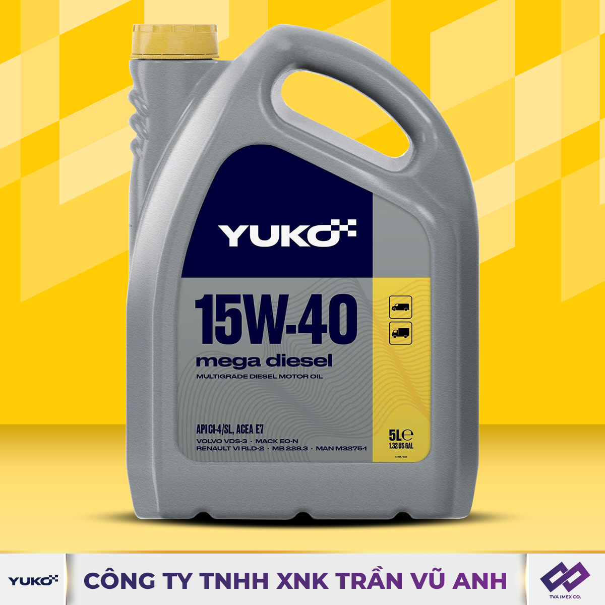 YUKO MEGA DIESEL 15W40 CI-4 5L